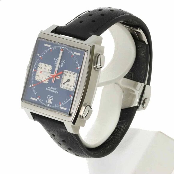 TAG Heuer Monaco CAW211P Chronograph Automatic Blue Dial Mens Watch 90289930 - Picture 1 of 7